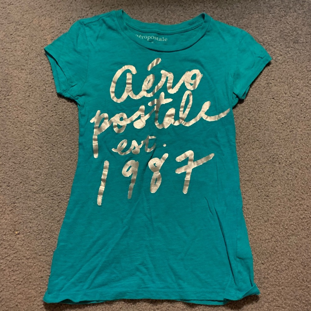 Teal Aeropostale Graphic Tee